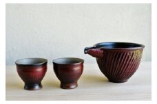 片口 & ぐい呑み セット 陶胎漆器 工房ととか