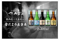 ＜飲み比べ5本セット＞大雪渓　雪だより五重奏　300mlx5 [大雪渓酒造 長野県 池田町 48110531] 