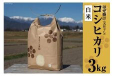 栽培期間中農薬・化学肥料不使用 はぜ掛け 天日干し コシヒカリ 白米 3kg [まるごし農園 長野県 池田町 48110699] 