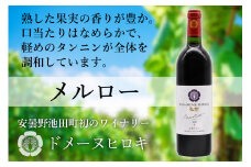 【熟した果実の香り】 赤 ワイン メルロー 750ml×1本 [ヴィニョブル安曇野 DOMAINE HIROKI 長野県 池田町 48110598] 赤ワイン お酒 酒