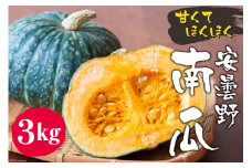 【産地直送】安曇野 南瓜３㎏ [安曇野ベジタブル 長野県 池田町 48110476] 