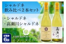 【6回定期便】シャルドネ飲み比べセット 750ml×2本 白ワイン [ヴィニョブル安曇野（ドメーヌ・ヒロキ） 長野県 池田町 48110175] お酒 酒