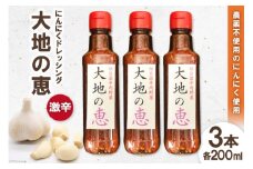 にんにくドレッシング 「大地の恵」 激辛200ml×3本 [矢口農園 長野県 池田町 48110489] 
