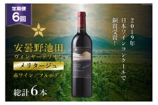 6回 定期便 赤ワイン サッポロ グランポレール 安曇野池田ヴィンヤード「メリタージュ」750ml 総計6本 [池田町ハーブセンター 長野県 池田町 48110613] 赤 ワイン フルボディ 濃厚 凝縮 お酒 酒