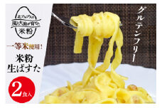 グルテンフリー 米粉ぱすた 2食入り [大北農業協同組合 長野県 池田町 48110503] 米粉 麺 国産 パスタ 平打ち 生麺 アレルギー対応 常温 長期保存 保存食 ポスト投函