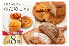 パン ぶんがお試し セット 8個入 [しぜん酵母と石窯ぱん bungaーぶんがー 長野県 池田町 48110557] 手作りパン 天然酵母 自家製酵母 窯焼きパン ハードパン メロンパン ぶどうパン 長野県産