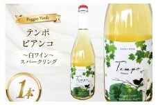 白 ワイン テンポ ビアンコ 750ml [Poggio Verde（ポッジョ ヴェルデ） 長野県 池田町 48110668] 白ワイン わいん スパークリング 国産ぶどう使用 お酒 酒 アルコール