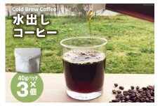 水出しコーヒー 40g 3パック [会染焙煎工房 長野県 池田町 48110674] 珈琲 お手軽 水出し コーヒー パック 水出しアイスコーヒー