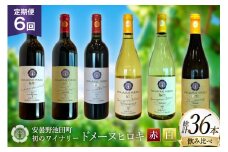 定期便 ワイン 赤白 6本 セット 各 750ml 6回 計 36本 [ヴィニョブル安曇野 長野県 池田町 48110765] フルボディ 飲み比べ ワインセット 赤ワイン 白ワイン