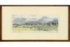 福本吉秀版画「春光」 ｜ 版画 アート 雑貨 絵 インテリア 絵画 風景画 長野県 松川村