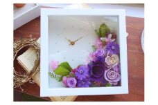 花時計・煌めくスワロフスキービーズ｜ 花 はな お花 フラワー 薔薇 バラ ローズ アレンジ ギフト プレゼント 贈り物 プリザーブドフラワー インテリア 雑貨 誕生日祝い 記念日 新築祝い 結婚祝い 長野県 松川村 信州