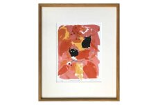 伊藤陽版画「こもれびの小径」｜ 版画 シルクスクリーン アート 限定版画 伊藤陽 雑貨 絵 インテリア 絵画 猫 ネコ ねこ 黒猫 黒ねこ 猫の絵 長野県 松川村 信州 安曇野 北アルプス