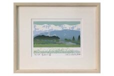 福本吉秀版画「五月の風」 ｜ 版画 アート 雑貨 絵 インテリア 絵画 風景画 長野県 松川村