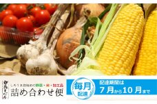 【期間限定】白馬そだち（旬の野菜・米・加工品）詰合せ便（全4回）2025年7月から10月までの毎月お届け/長野県白馬村　旬の野菜　詰め合わせ　セット　直送【H0040196】