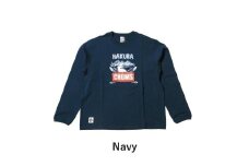 CHUMS×HAKUBA BOOBYFACE フロントプリント ロングスリーブ Tシャツ メンズ  XL /ネイビー【P0550529_XL_NB】