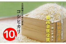 《令和7年産・新米》太谷農場のせせらぎ米 コシヒカリ10kg /長野県白馬村産  2025年産  米  コメ 白米 精米後発送  2023年特別最高金賞受賞  コンクール受賞 お米 ご飯 ごはん 送料無料【B0100220】