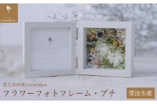 フラワーフォトフレーム・プチ［花と木の実cocochiya］  プリザーブドフラワー  ［H-2］