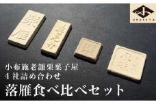 小布施栗菓子屋4社 落雁食べ比べセット ふるさと納税限定 ［小布施屋］ 詰め合わせ 和菓子 スイーツ お取り寄せ 味比べ 和菓子セット 栗菓子 落雁 らくがん 名物 長野 信州 小布施堂 桜井甘精堂 栗庵風味堂 塩屋櫻井［A-104］