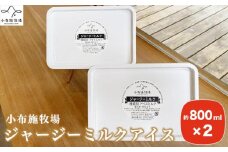 小布施牧場ジャージーミルクアイス 800ml × 2個 ［小布施牧場］アイスミルク アイス スイーツ デザート 菓子 お取り寄せ ［A-26］