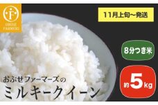 ミルキークイーン 8分つき米 約5kg ［ おぶせファーマーズ ］ お米 コメ おこめ ご飯 精米 長野県産 【2025年11月上旬～発送】 [FK-27]
