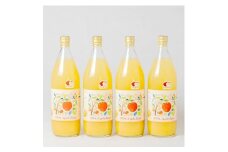 信州産りんごジュース(サンふじ すりおろし)1,000ml×4本【1654588】