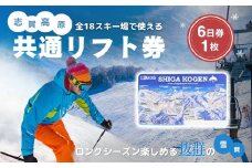 2025-26 志賀高原スキー場共通リフト券 6日券【スキー場 共通 リフト券 志賀高原 スキー スノーボード リフト チケット 志賀高原全山 アウトドア スポーツ 旅行 長野県 長野 】 