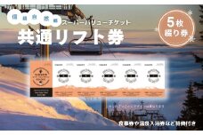 信越自然郷スーパーバリューチケット 共通リフト券(5枚綴り券)