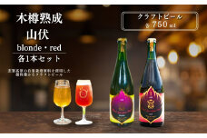 木樽熟成山伏 blonde・red 各1本セット【 クラフトビール 木樽熟成 山伏 飲み比べセット 玉村本店 ビール 詰め合わせ セット 地ビール 飲み比べ ギフト 酒 お酒 アルコール 飲料 志賀高原 長野県 長野 】