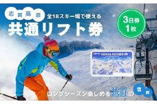 2025-26 志賀高原スキー場共通リフト券　3日券【スキー場 共通 リフト券 志賀高原 スキー スノーボード リフト チケット 志賀高原全山 アウトドア スポーツ 旅行 長野県 長野 】