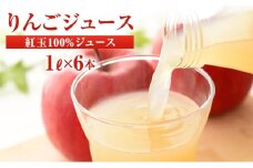 りんごジュース 紅玉ジュース1Ｌ×6本