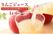 りんごジュース サンふじしぼったまんま100％ジュース1Ｌ×6本