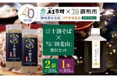 【姉妹都市交流40周年コラボ返礼品】こだわり十割そばと秘伝のつゆの贅沢セット | そば 蕎麦 十割そば 十割 乾麺 木島平村 長野県 信州 北信州 姉妹都市 調布市 そばつゆ 田麦山 東京都 コラボ 共通返礼品