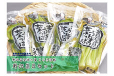 野沢菜Bセット | A-5b｜漬物 野沢菜 野沢菜漬け 詰め合わせ  長野県 野沢温泉村 信州 ごはんのお供 セット お土産