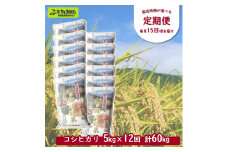 ［定期便／2ヶ月ごと］村の御用達米 5kg×12回 | KTm5-4