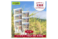 ［定期便／1ヶ月ごと］村の御用達米 10kg×3回 | KTm10-2