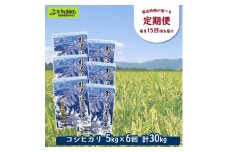 ［定期便／1ヶ月ごと］野沢温泉の米 5kg×6回 | KTn5-3