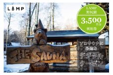 サウナの聖地「The Sauna」でパブリックサウナ利用に便利な「LAMP野尻湖」3,500円分デジタルクーポン／本格薪サウナ フィンランド式サウナ小屋 【長野県信濃町ふるさと納税】