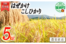 [0210]【令和6年度収穫分】信州産 こしひかり 5kg　※沖縄および離島への配送不可　※2024年11月上旬頃から順次発送予定　黒柳さんのはぜかけ米　長野県飯綱町
