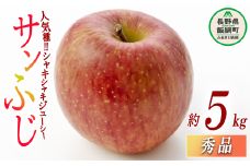 りんご サンふじ 秀 5kg 光センサー選別品 ながの農業協同組合 沖縄県への配送不可 2025年12月上旬頃から2025年12月下旬頃まで順次発送予定 令和7年度収穫分 信州 果物 フルーツ リンゴ 林檎 長野 14500円 予約 長野県 飯綱町 [0339]
