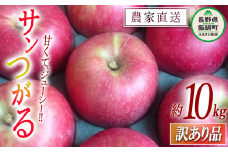 りんご サンつがる 訳あり 10kg マルヤマフルーツ農園 沖縄県への配送不可 2024年8月下旬頃から2024年9月上旬頃までお申込み順に発送予定 令和6年度収穫分 農産物認証50-30 減農薬栽培 ( 除草剤 化学肥料 不使用 ) 長野県 飯綱町 [0365]