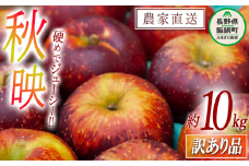 りんご 秋映 訳あり 10kg マルヤマフルーツ農園 沖縄県への配送不可 2024年10月上旬頃から2024年10月下旬頃までお申込み順に発送予定 令和6年度収穫分 農産物認証50-30 減農薬栽培 ( 除草剤 化学肥料 不使用 ) 長野県 飯綱町 [0369]