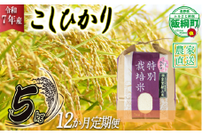 米 皇室献上実績 こしひかり 5kg × 12回 【 12か月 定期便 】( 令和7年産 ) 特別栽培米 仲俣農園 2025年10月上旬頃から順次発送予定 コシヒカリ 白米 精米 お米 信州 276000円 予約 農家直送 長野県 飯綱町 [0672]