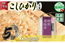 米 皇室献上実績 こしひかり ( 玄米 ) 5kg × 6回 【 6か月 定期便 】( 令和7年産 ) 特別栽培米 仲俣農園 2025年10月上旬頃から順次発送予定 コシヒカリ 玄米 お米 信州 138000円 予約 農家直送 長野県 飯綱町 [0675]