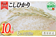 [0886]【令和6年度収穫分】コシヒカリ（白米） 10kg×6回【6カ月定期便】 ※沖縄および離島への配送不可　※2024年11月上旬頃から順次発送予定　ヤマハチ農園　長野県飯綱町