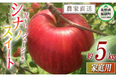 りんご シナノスイート 家庭用 5kg 中村ファーム 沖縄県への配送不可 2025年10月中旬頃から2025年11月上旬頃まで順次発送予定 令和7年度収穫分 長野県 飯綱町 [0905]