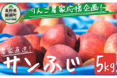 ＼農家応援企画／【令和7年度先行予約返礼品】りんご サンふじ 5kg  訳あり ～ 家庭用 ふじ リンゴ 林檎 訳アリ わけあり 不揃い 果物 くだもの フルーツ 長野県産 長野 お試し 13000円 13000 令和7年収穫分 2025年11月下旬から2026年2月上旬頃までお申込み順に発送予定 長野県 飯綱町 [0582]