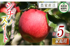 りんご シナノスイート 家庭用 5kg 丸山功農園 沖縄県への配送不可 2025年10月上旬頃から2025年11月上旬頃まで順次発送予定 令和7年度収穫分 信州 果物 フルーツ リンゴ 林檎 長野 12000円 予約 農家直送 長野県 飯綱町 [1173]