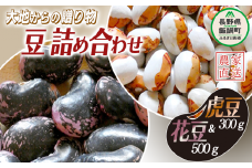 信州産 豆 2種類 詰め合わせ 800g ( 花豆 500g ＆ 虎豆 300g ) 上倉荘 沖縄県への配送不可 2023年10月中旬頃から2024年2月上旬頃まで順次発送予定 信州 お豆 まめ マメ 野菜 9500円 長野県 飯綱町 [1252]
