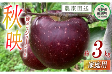 りんご 秋映 家庭用 3kg ファームトヤ 沖縄県への配送不可 2025年10月上旬頃から2025年10月下旬頃まで順次発送予定 令和7年度収穫分 信州 果物 フルーツ リンゴ 林檎 秋映 りんご3兄弟 長野 11000円 予約 農家直送 長野県 飯綱町 [1419]
