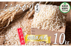 特別栽培米 かざまファーマー コシヒカリ （ 玄米 ） 10kg 【令和6年度収穫分】 ※沖縄および離島への配送不可 ※2024年10月上旬頃から順次発送予定 信州の環境にやさしい農産物認証 長野県 飯綱町 [1469]